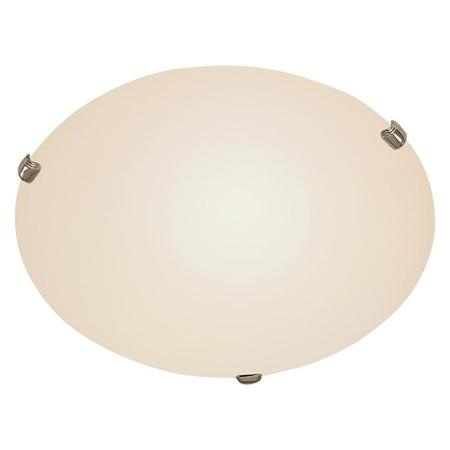 TRANS GLOBE Three Light Brushed Nickel Opal Glass Bowl Flush Mount 58707 BN